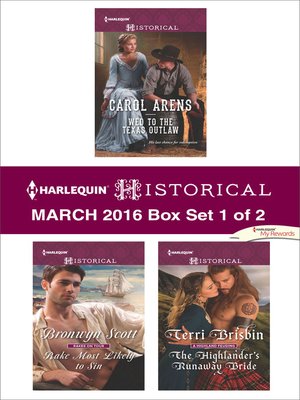 cover image of Harlequin Historical March 2016--Box Set 1 of 2